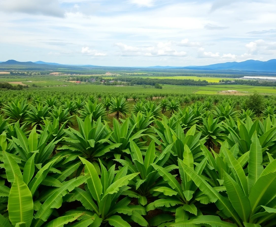 Plantación de banano en Guatemala